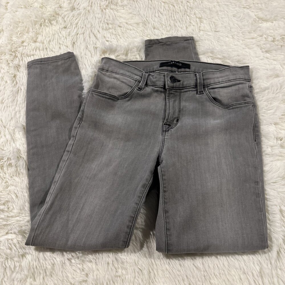 J Brand super skinny jeans onyx gray 28 stretch capsule wardrobe